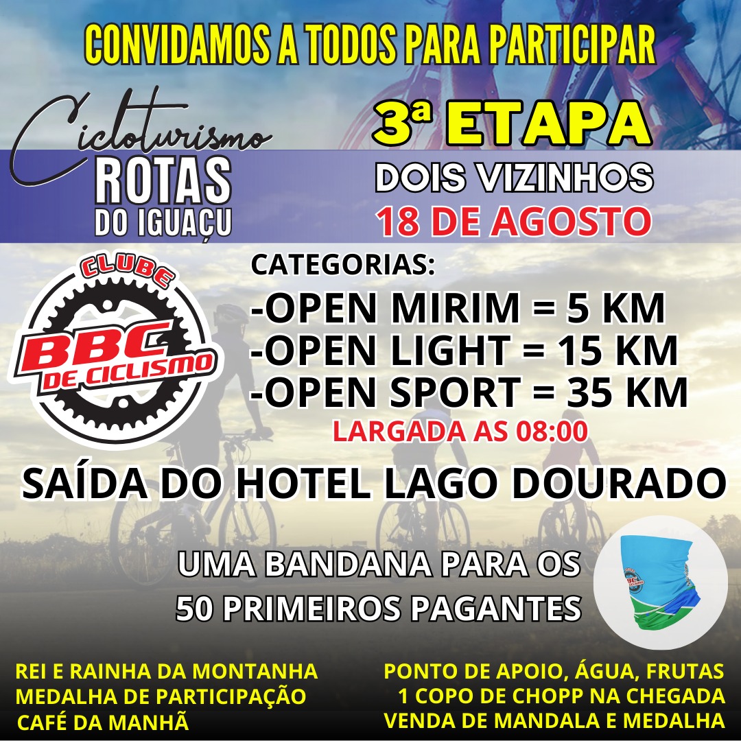 1ª Cicloturismo Rotas do Iguaçu - Etapa III - Dois Vizinhos