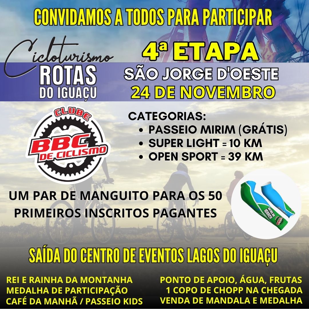 1ª Cicloturismo Rotas do Iguaçu - Etapa IV - São Jorge D`Oeste