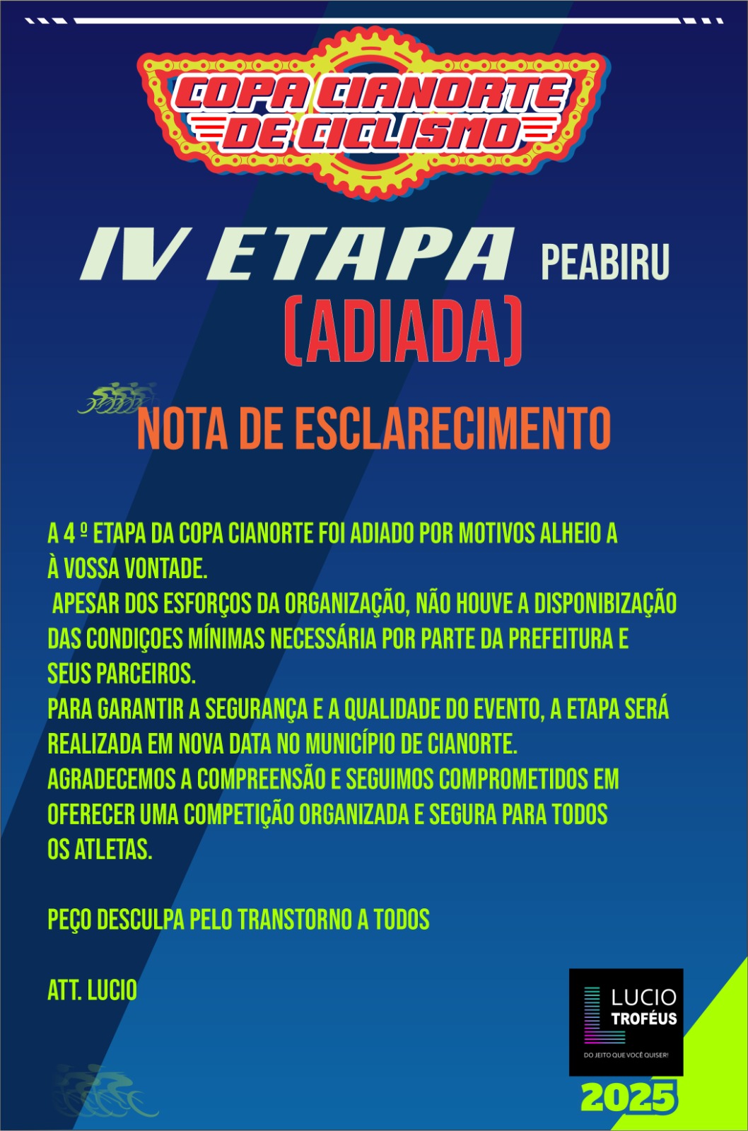 4º ETAPA - COPA CIANORTE DE CICLISMO - PEABIRU