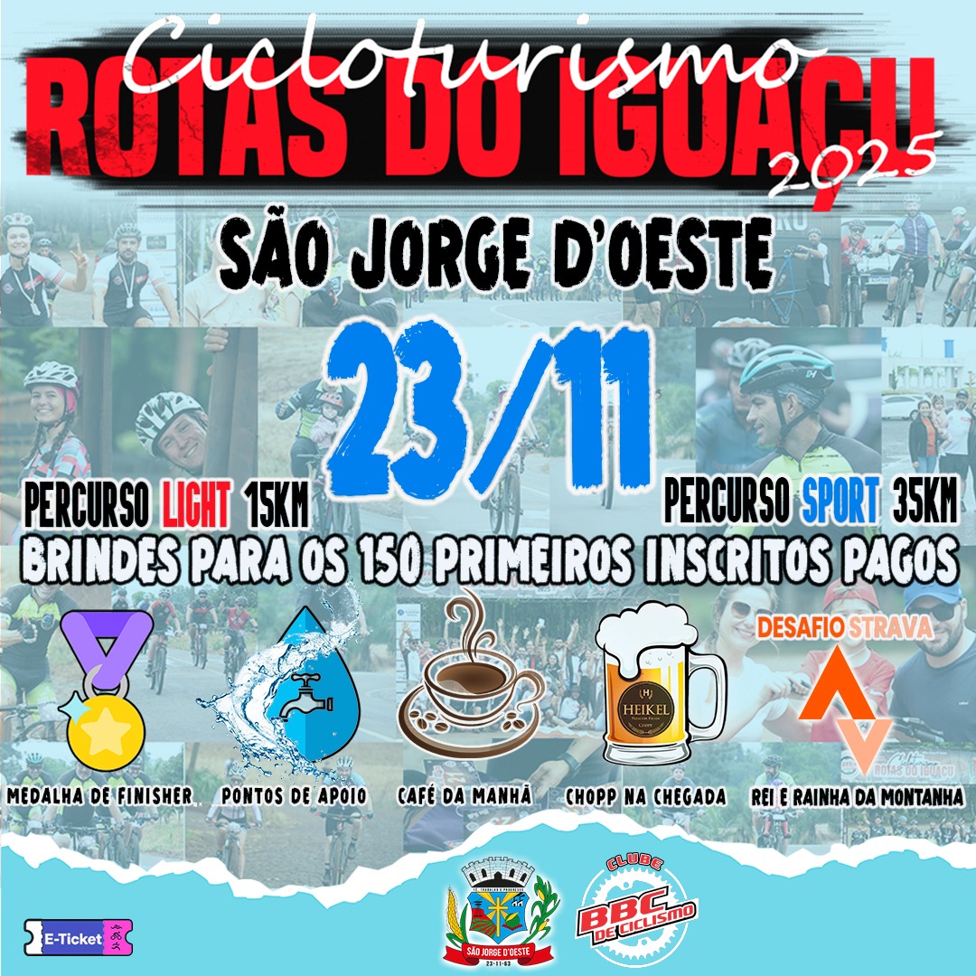 Cicloturismo Rotas do Iguaçu 2025 - Etapa  V - São Jorge D´Oeste